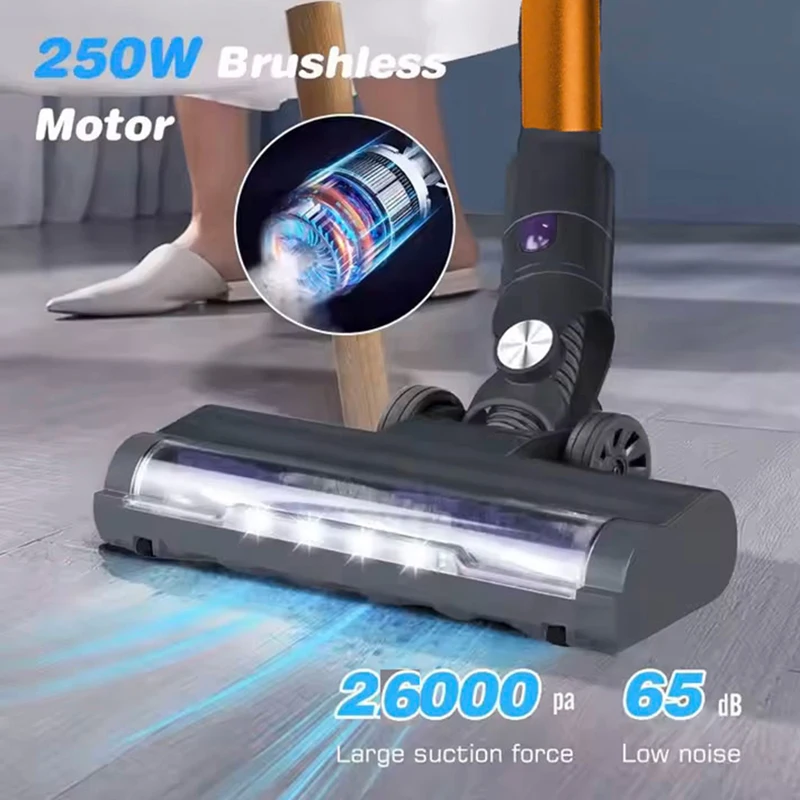 مكنسة كهربائية محمولة لاسلكية قوية بقوة شفط 26 كيل...