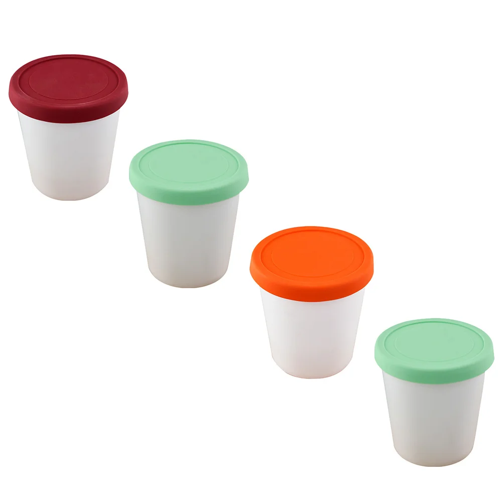 

Ice Cream Cup Packing Bottles Pudding Cups Dessert Freezer Containers PP Storage