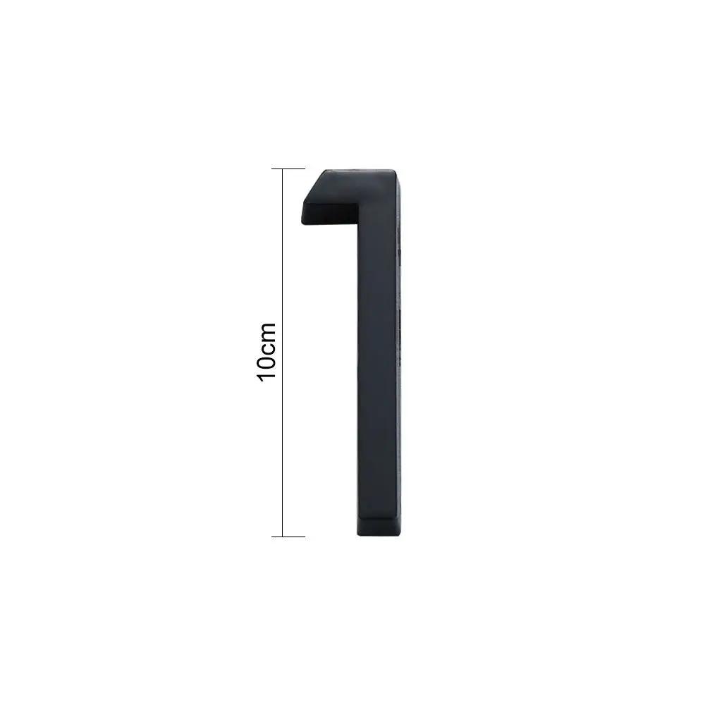 4 pollici/10cm moda ABS acrilico 3D nero per casa cassetta postale Hotel indirizzo da 0 a 9 numeri etichetta porta targa targa segno