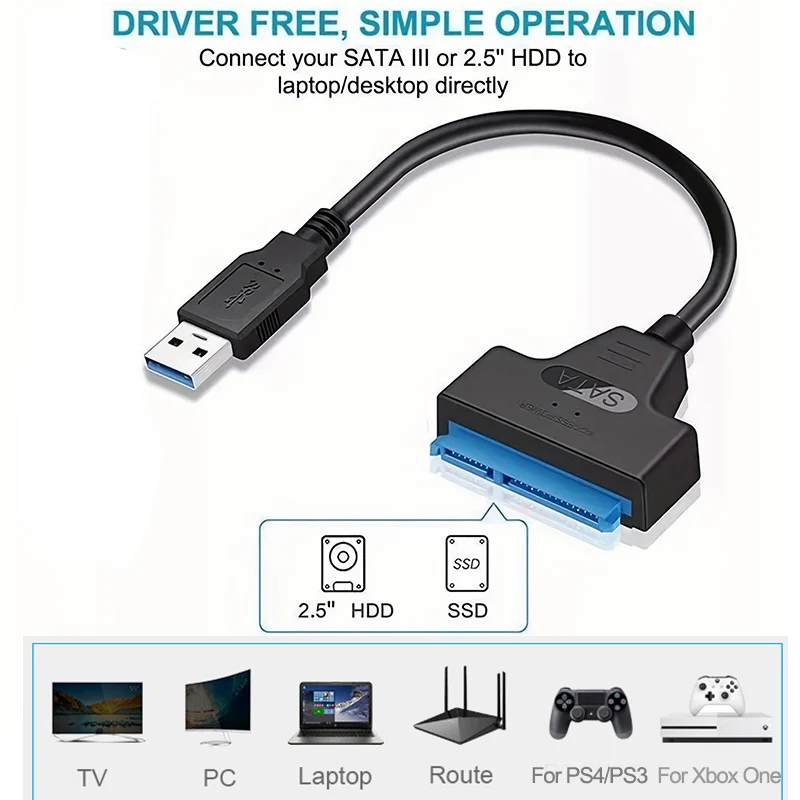 كابل SATA خارجي 2.5 بوصة USB 3.1 Type-C