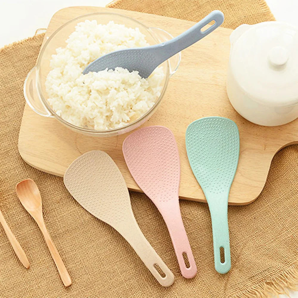 Wheat Straw Material Non-stick Rice Spoon Kitchen Utensil Rice Cooker Shovel Kitchen Accessories plastic rice spoon