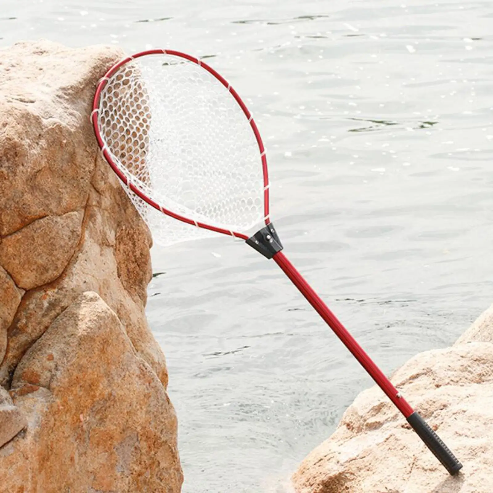 Fly Fish Landing Net, Trout Soft Rubber Mesh Catch and Release Net