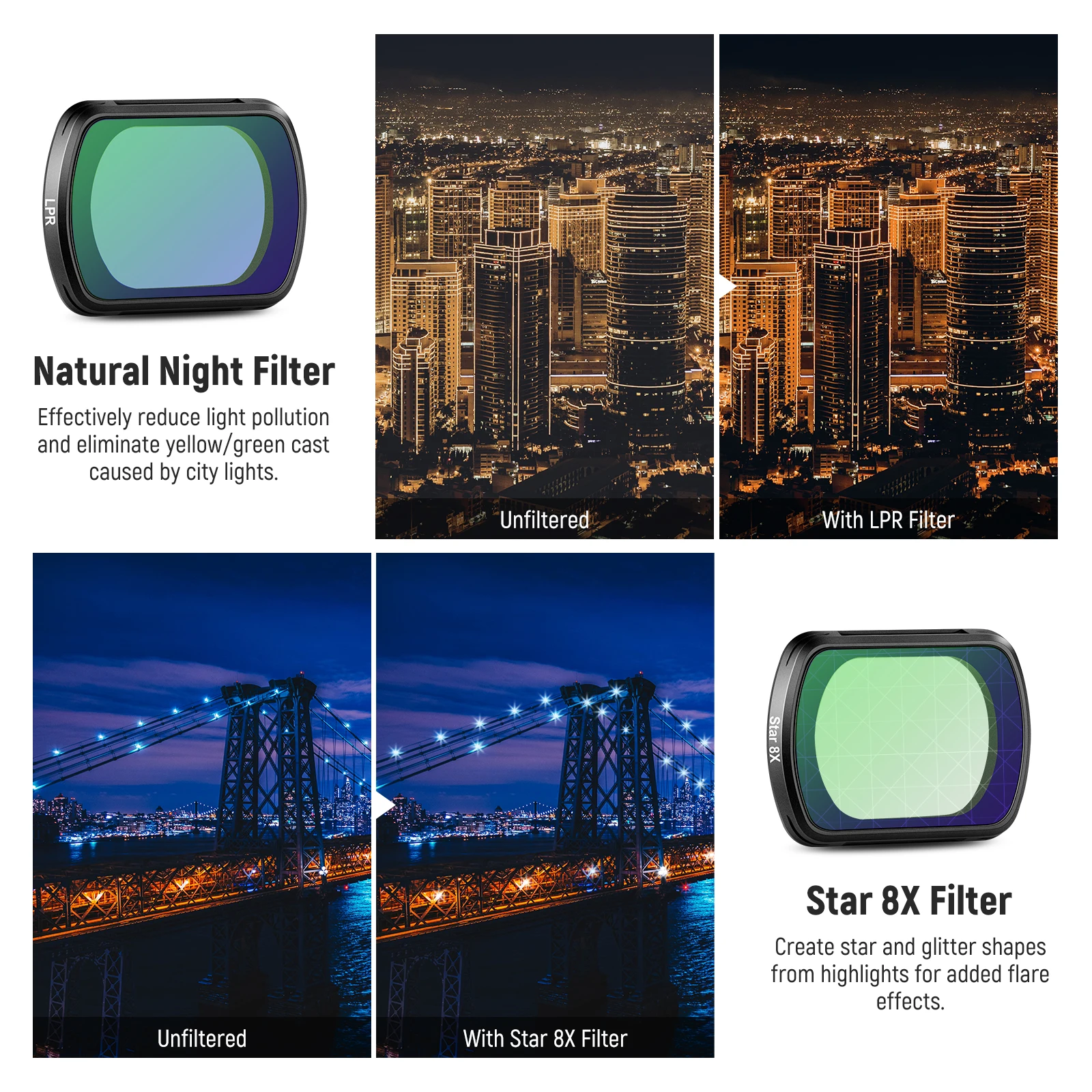 NEEWER Magnetic ND & CPL Filter Kit Compatible with OSMO Pocket 3 Multi Coated
