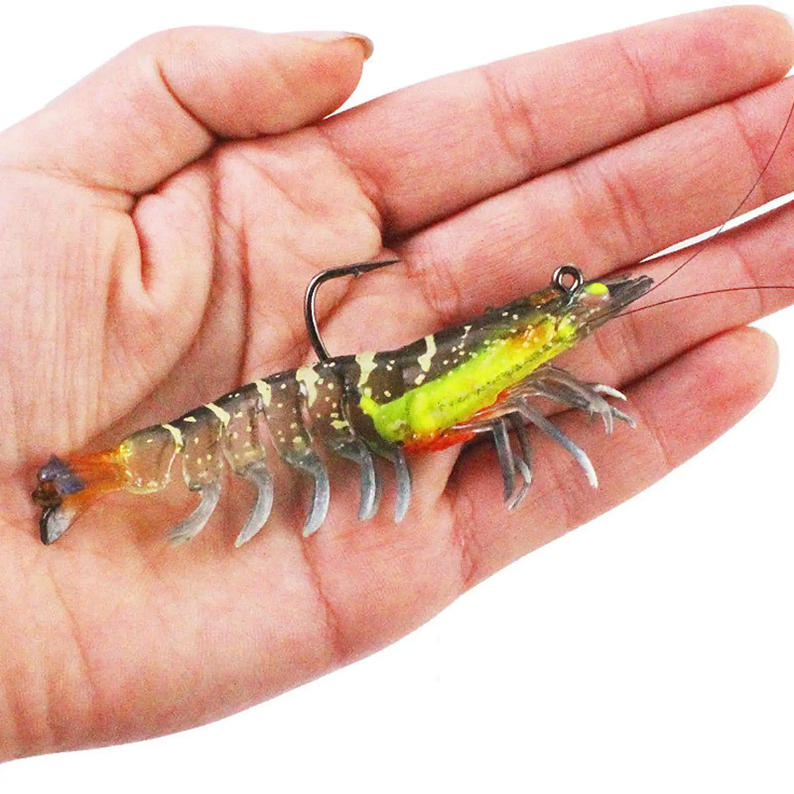 6x Fishing Baits Glow in Dark Weighted Artificial Crawfish Saltwater Fishing