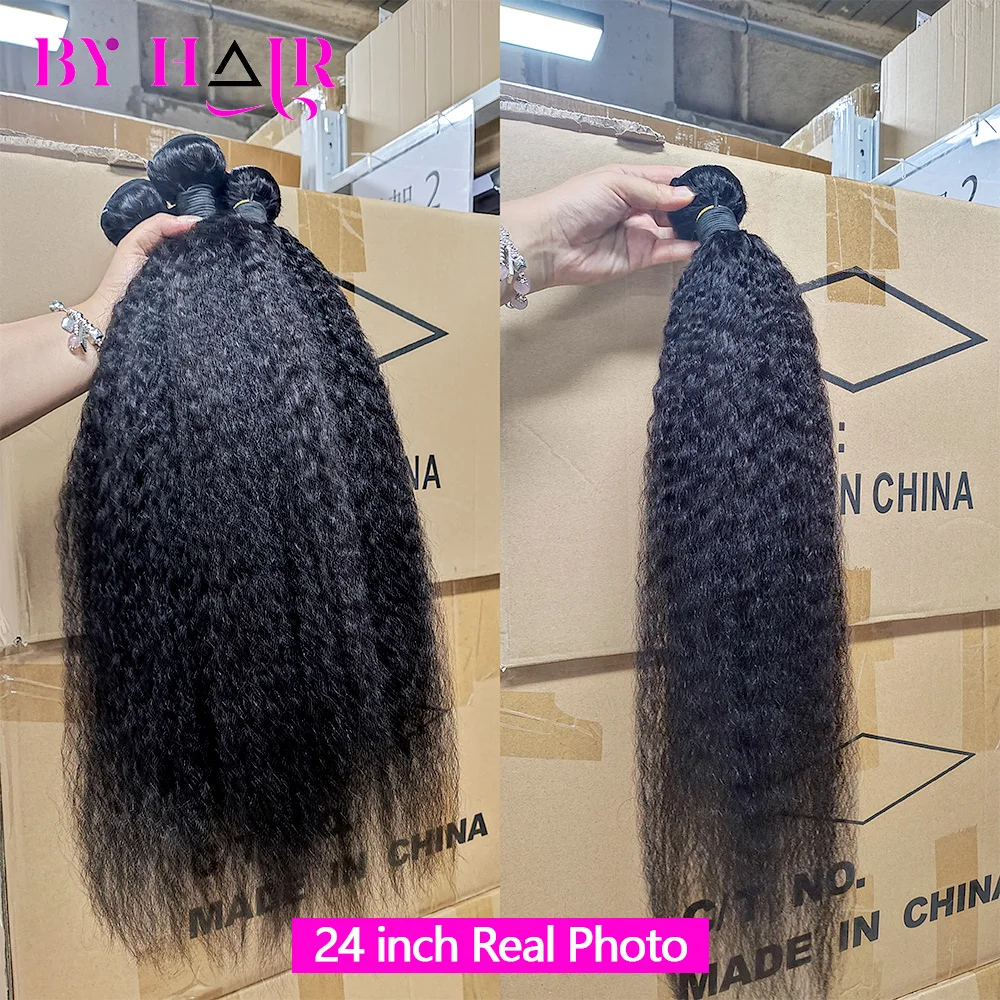 Kinky Straight Hair Bundles 100% Unprocessed Virgin Human Hair Bundles Yaki Straight Hair Bundles Remy Hair Extensions Thick End