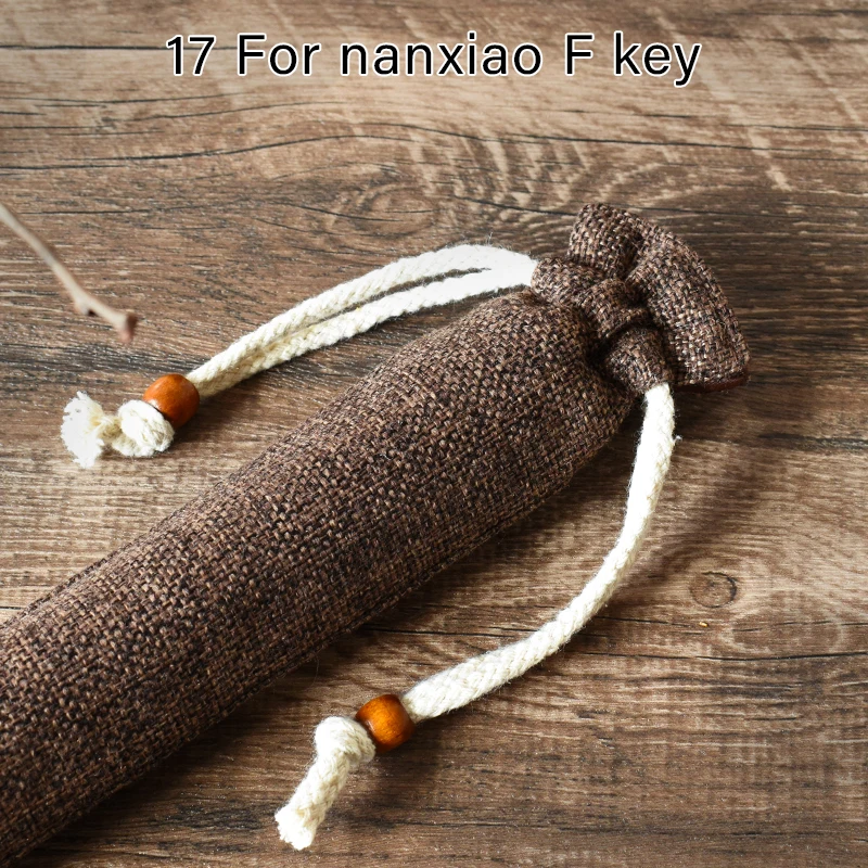 Solid Color Cloth Flute Bag Flute Storage Pouch Folk Style Bag Woven Musical Instruments Storage Container