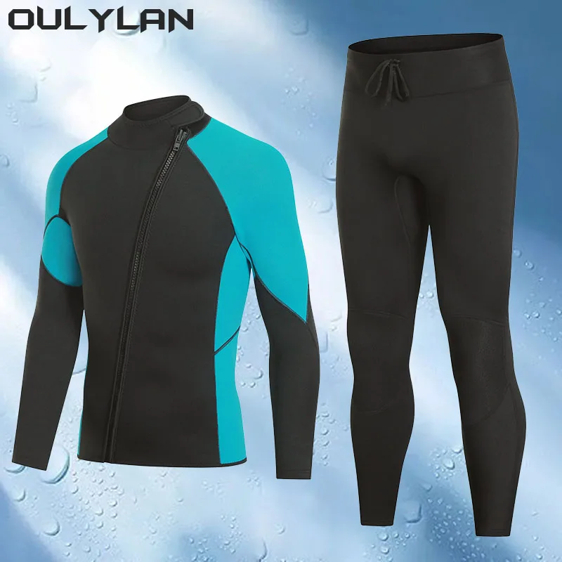 

Пальто для подводного плавания Oulylan, мужская зимняя куртка для серфинга, рыболовный термальный купальник, неопреновый гидрокостюм 3 мм, мужская куртка для дайвинга с длинным рукавом