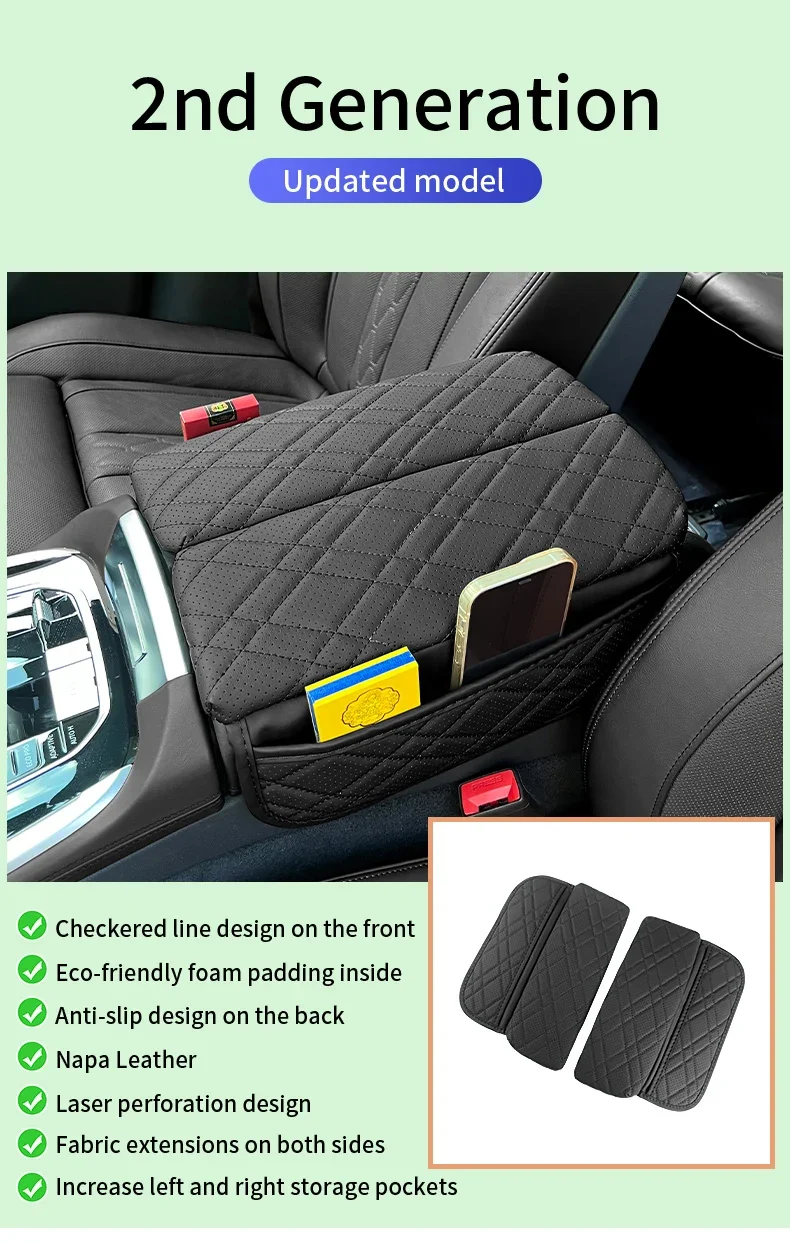 Car Armrest Cushion Cover Center Console Armrest Protector Pad For BMW F10 G11 X5 G05 X6 X7 G07 5 Series G30 G32 6GT Accessories