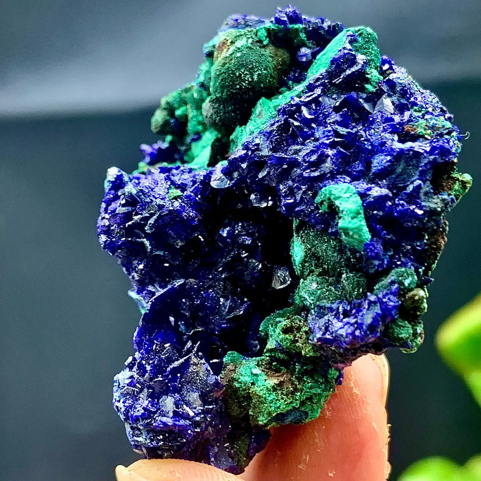 Natural Azurite Malachite Crystal Cluster Geode Rough Rare Mineral Specime 5