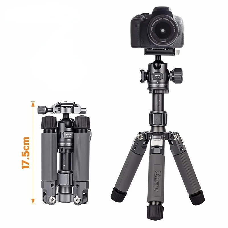 

XILETU M5G Mini Tabletop Tripod with 360 Degree Panoramic Ball Head for DSLR Camera Mobile Phone Travel Photography Accessories