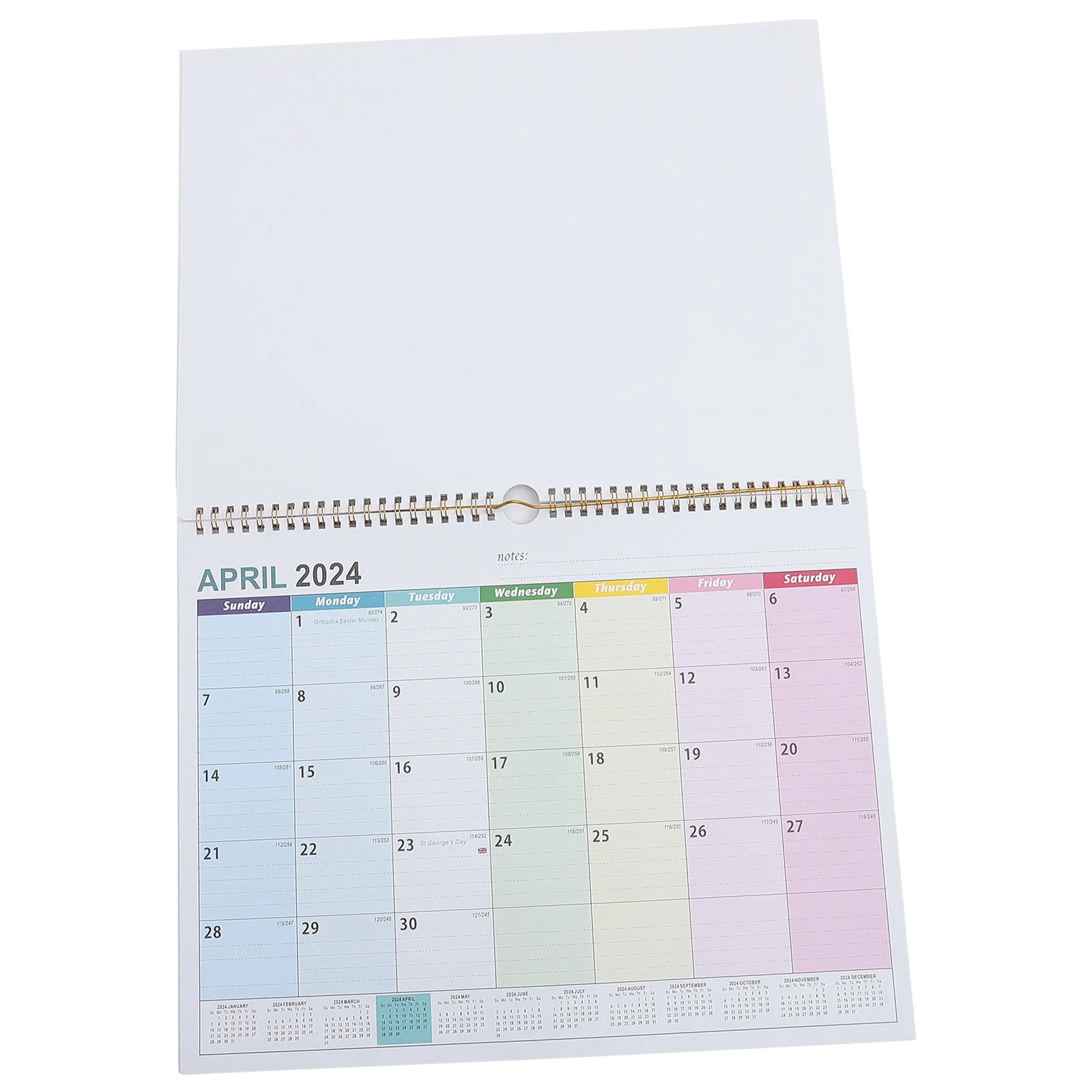 

Large Desk Calendar Spiral Countdown Calendar Wall Calendar for Schedule Plan