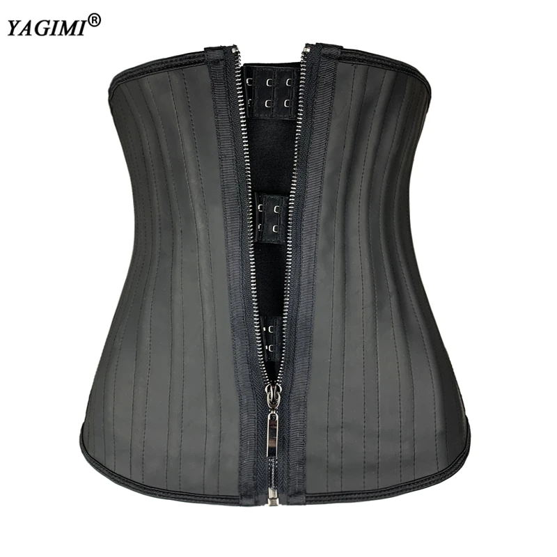 YAGIMI 25 Steel Bone Waist Trainer Stomach Slimming Belt Modeling Straps Corset Latex Waist Cincher Body Shaper Fajas Shapers shapewear bodysuit