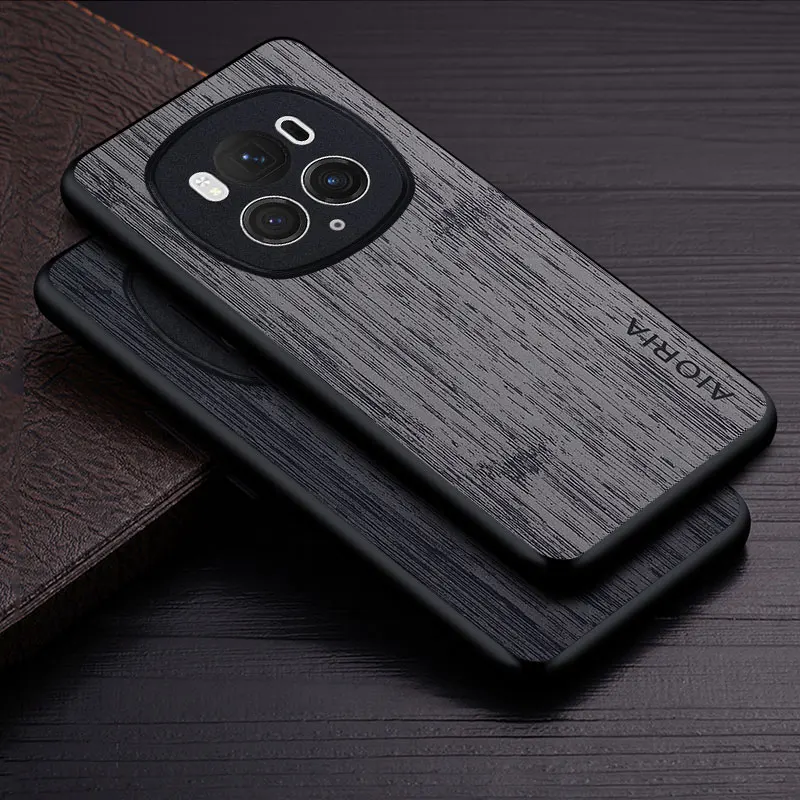Luxury Bamboo Wood Pattern Leather Case Cover