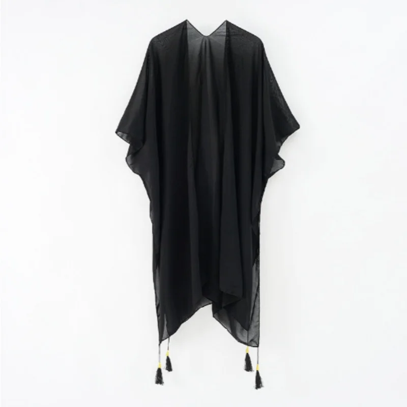 여성용 가디건 비키니 코트, 해변 휴가용 선블록 블라우스.