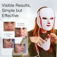 7 IN 1 LED Facial Beauty Mask with Neck 7-Color Lights Skin Rejuvenation Beauty Instrument Anti Acne Remove Wrinkles LED Mask 1