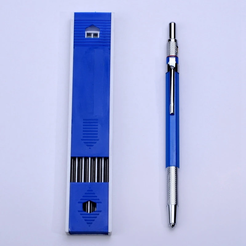 초안 드로잉 목수 공예용 기계식 연필 리드 연필, 미술 스케치, 12 개 리필 포함, 2.0mm