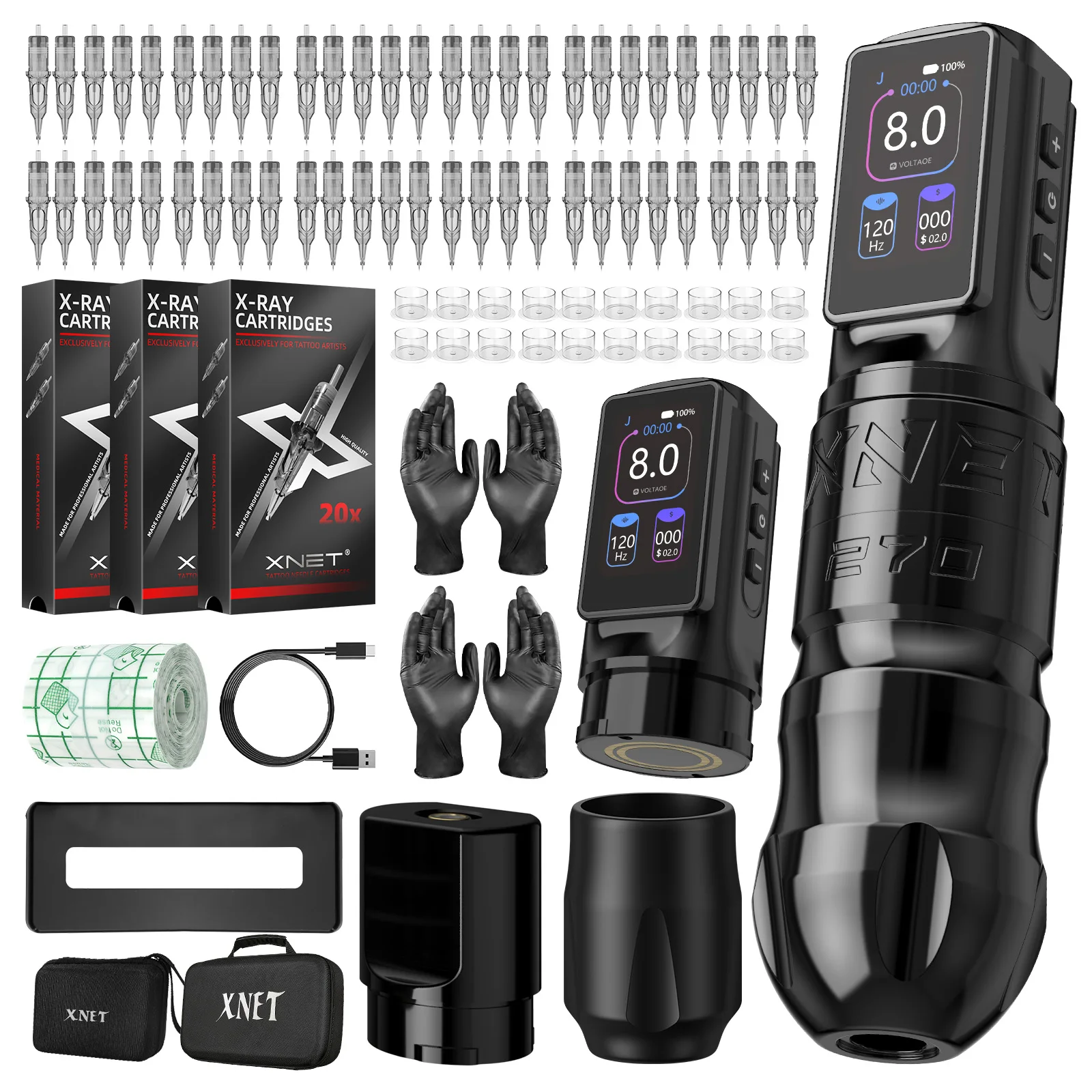 XNET Titan270 Wireless Tattoo Machine Pen Kit High-Torque
