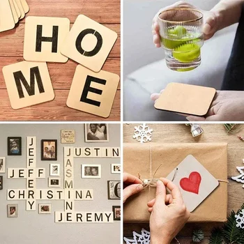 Wood Square Craft Blanks 3