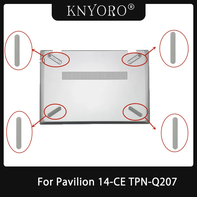 HP 파빌리온 14-CE TPN-Q207 13-AN TPN-Q214 하단 기본 고무 패드 스트립 피트 DIY 액세서리 용 4 개/몫..