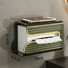 Leeseph Hanging Tissue Box Cover, Wall mount Rectangular Clear Acrylic Mask Case Holder Tissue Dispenser Box Cover for Home Use 6