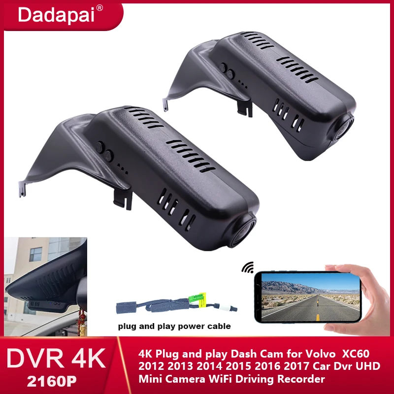 4K Plug and play Dash Cam for Volvo XC60 2012 2013 2014 2015 2016 2017