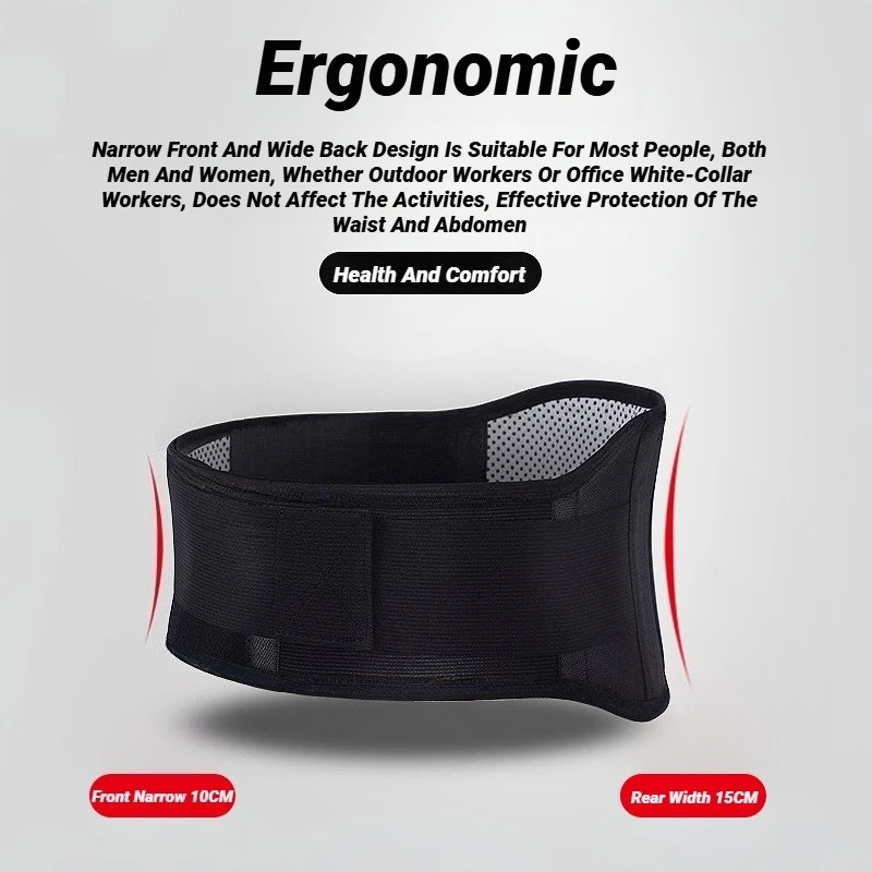 Adjustable Magnets Self-Heating Magnetic Therapy Back And Waist Support Belt Massage Sports Protector Lumbar Brace Band 2