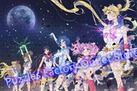 Sailor Moon Sailor Stars Jigsaw Puzzles Sailor Mercury Sailor Mars Japanese Beauty Girl Figure Puzzle for Kids Intellectual Toys 2