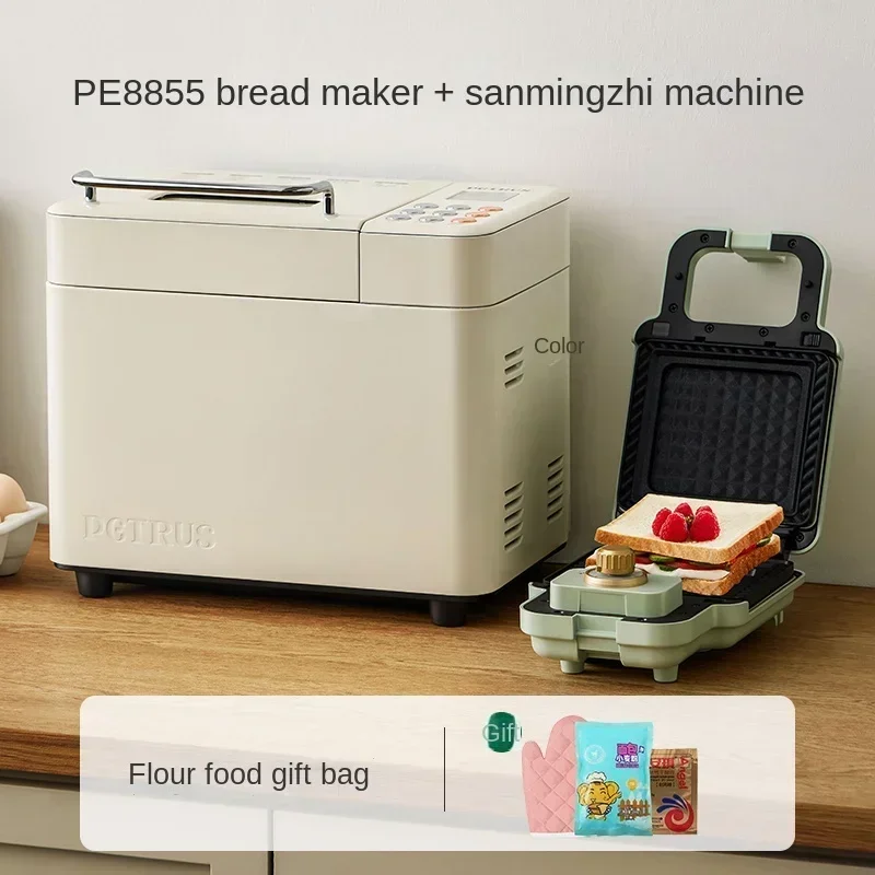 Bread Maker with Multi-functions and Automatic Kneading, Fermenting, and Toasting-Petrus PE8855 220V