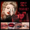 MLSMILE Halloween Makeup Set Plasma Lipstick Eyeshadow Stick Nail Sticker Combination 6