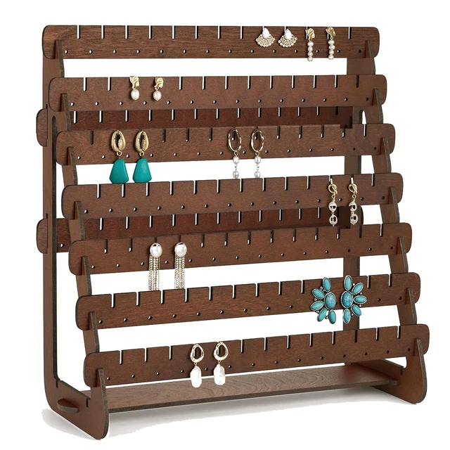 87852-dca40c.jpg Support organisateur d'accessoires à 7 niveaux, grande capacité, présentoir de boucles d'oreilles et de bijoux, support de rangement pour filles et femmes, Table de vanité pour chambre