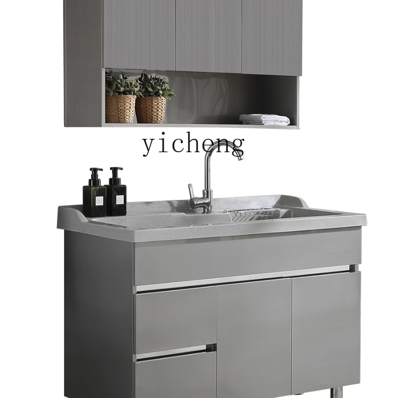 Xl Armadio Lavaggio In Acciaio Inox Balcone Ark Lavanderia Vasca All-In-One Mobiletto Del Bagno Con Lavabo