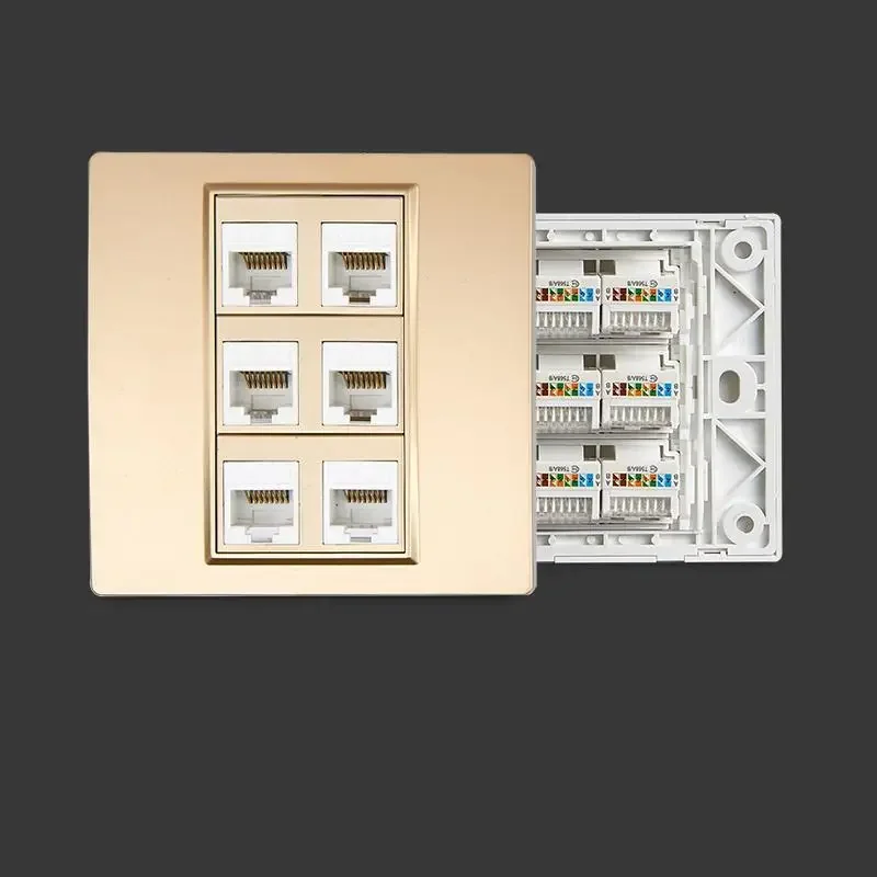 modulo de rede cabo computador rj45 cat5 6 port 02