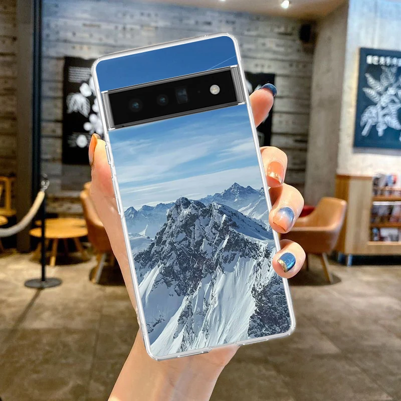 Everest Mountain Soft Silicone Clear Phone Case