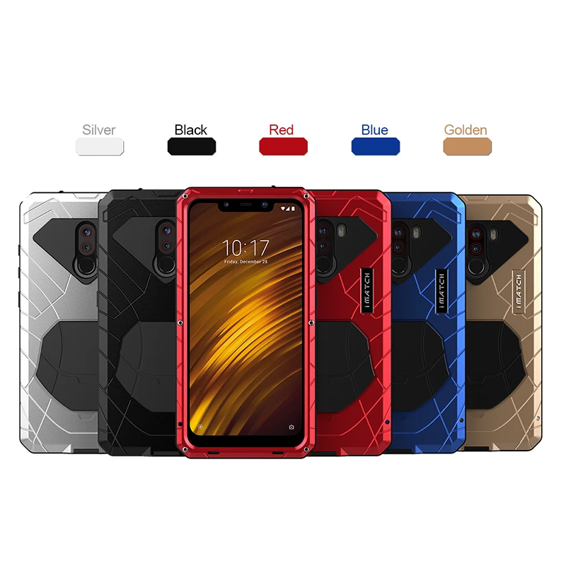 Original Imatch Daily Metal Case For Xiaomi Pocophone Poco X2 X3 F2 Pro Nfc Luxury Metal Silicone Full Protection Phone Cover