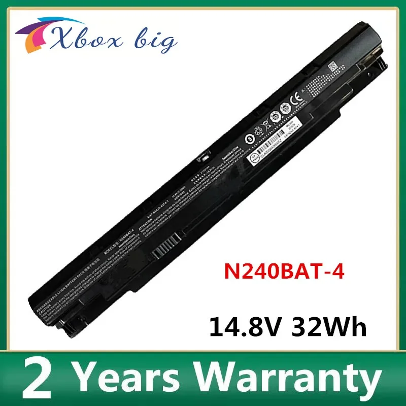 N240BAT-4 Аккумулятор для ноутбука CLEVO N250LU N250JU N240BU N240JU для Sager Np304 6-87-N24JS42L2 14,8 V 32Wh
