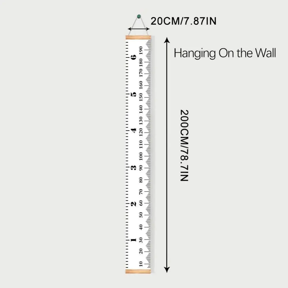 1pc Handing Ruler Wall Decor for Kids,Baby Growth Height Chart, Canvas Removable Height Growth Chart ,Children's Room Decor