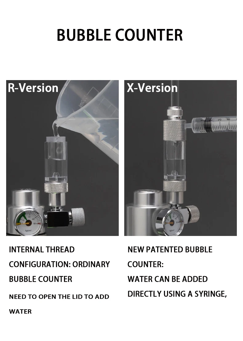 Aquarium CO2 bubble meter Water injection version CO2 regulator Generator reaction System fish tank CO2 equipment accessories 2