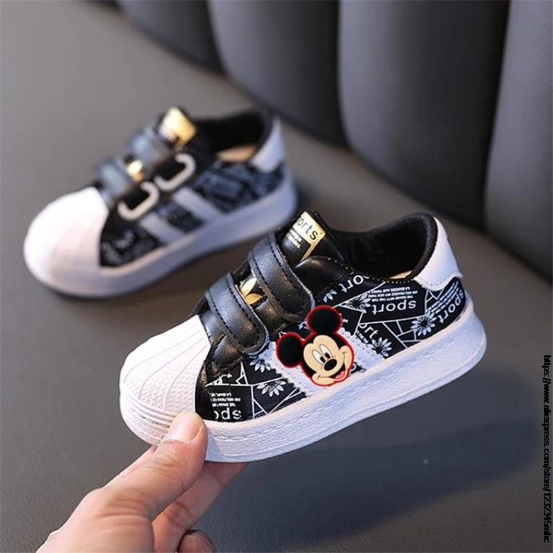 Детские кроссовки Disney с Микки Маусом повседневная обувь для мальчиков и девочек