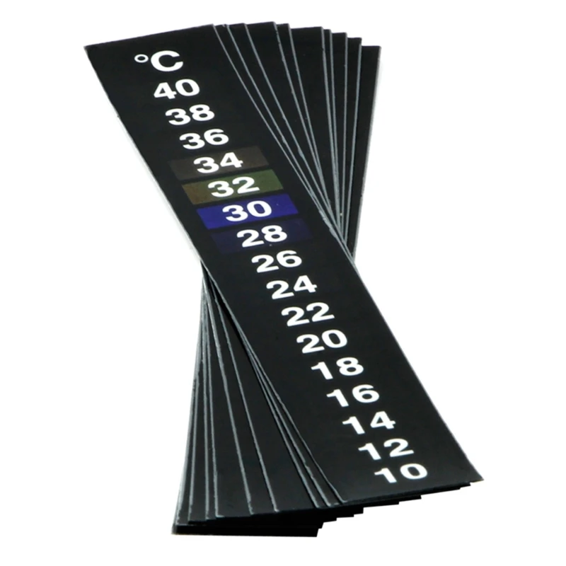 10Pcs Adhesive Thermometer Strip Fast Check Reusable Digital Temperature Sticker