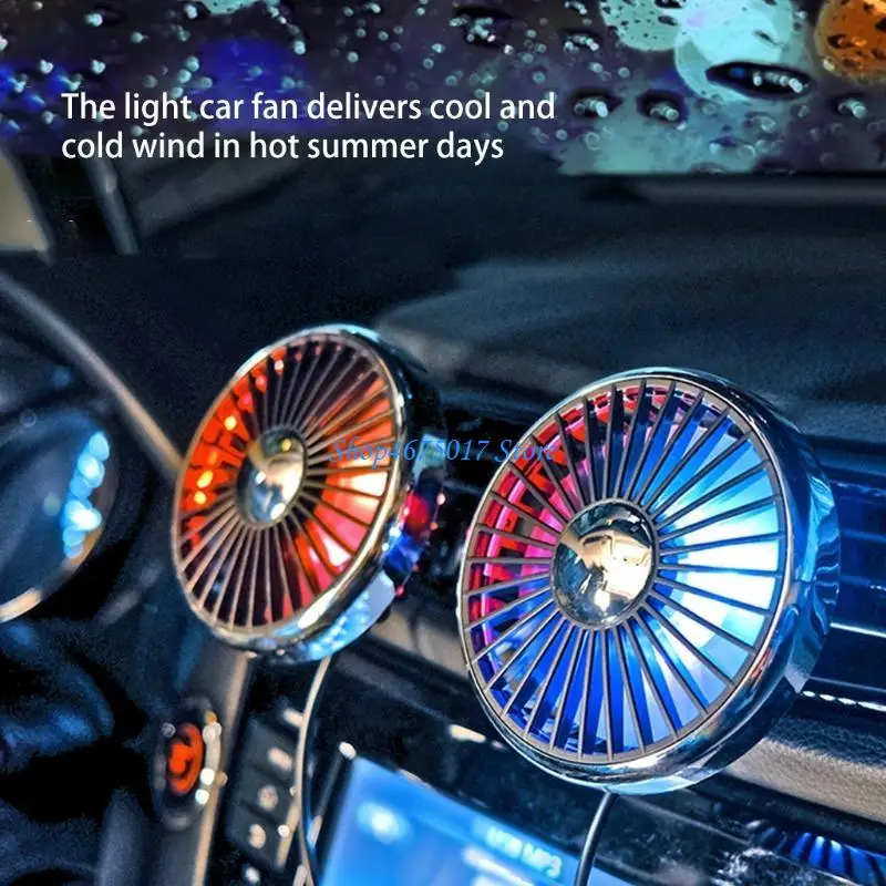 SUV 차량용 LED 강한 바람을 갖춘 H4GA USB 전원 3단 자동차 공기 냉각 팬