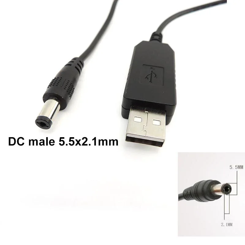 Description Picture 2 of itemusb 5V male to 8.4V 12.6v Step UP Module power boost line power Cable 5.5X2.1mm male Plug Converter Adapter connector charger t1