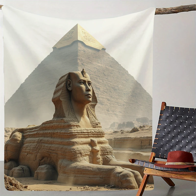 Luxury Pharaoh Mummy and Sphinx Ancient Egyptian Flannel Blanket Throw for Bedding Travel Soft Bedding Blankets