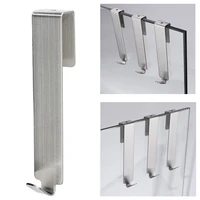 Bathroom Shower Door Back Hook Stainless Steel Hooks Glass Door Shower Towel Rack  Bathroom Bathrobe Hanger Holder Hooks 2