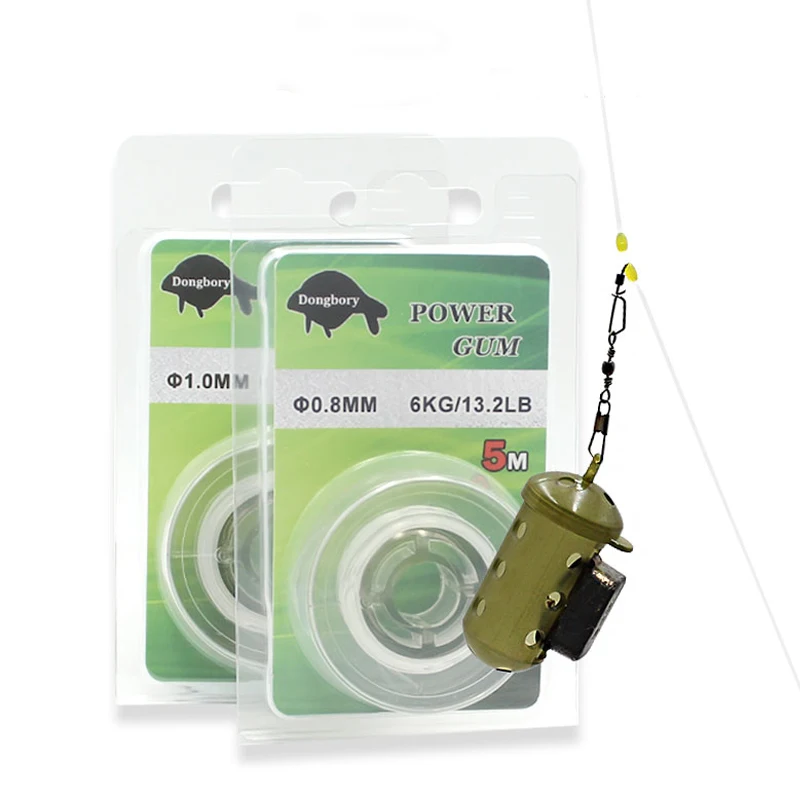 Carp Fishing Line 5m 13.2LB/17.6LB Elastic Power Gum Hair Chod Helicopter Ronnie Rig Carp Fishing Tackle Feeder Accessories fishing line fishing tackle