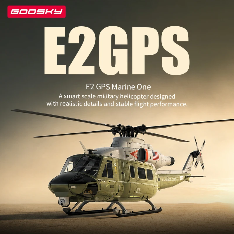 구스키 RC 헬리콥터 E2 GPS UH-1Y 휴이 마린원 스케일 군사 실감나는 ..