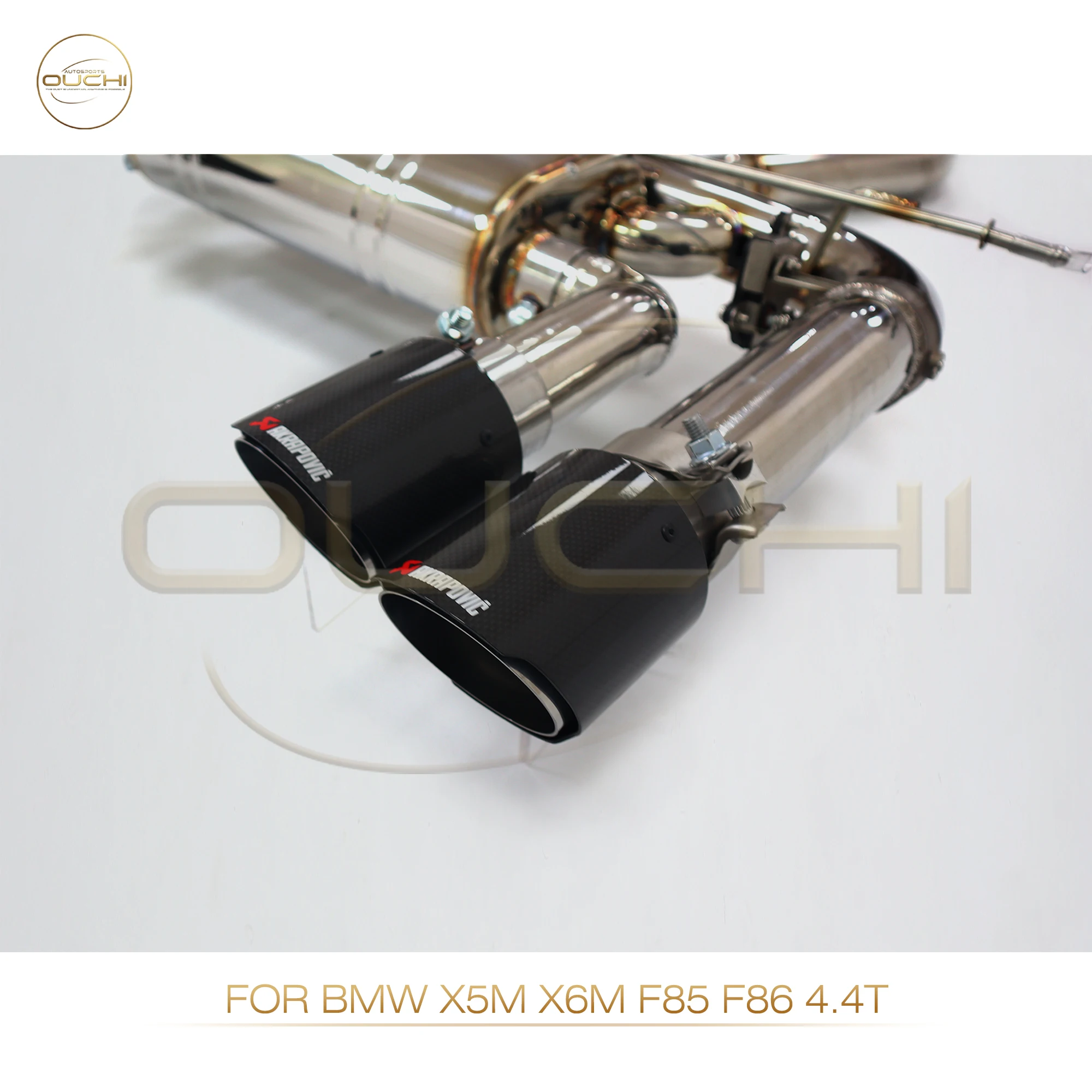 OUCHI Stainless Steel Exhaust Catback For BMW X5M X6M F85 F86 2015- 4.4T V8 With Muffler Valves Exhaust Pipes System