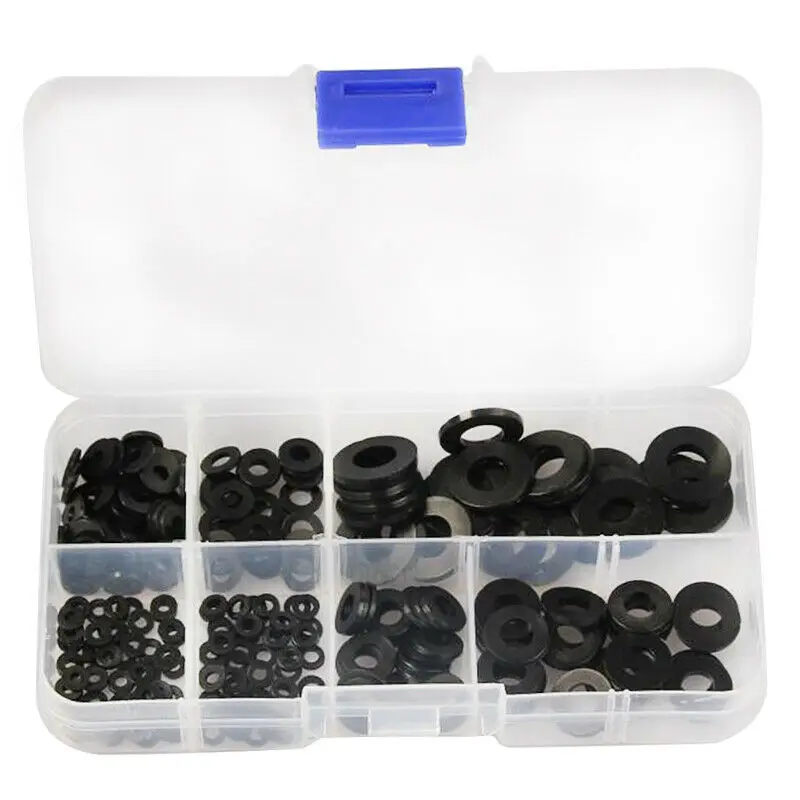 

Durable Industrial New Portable Washer Gasket Replacement Seal M2-M8 Nylon Rubber Plain Repair Ring Set 7 sizes