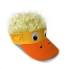 Spring and Autumn Yellow Duck Baseball Hat Men's Wig Hat Fun Short Hair Hat Breathable and Soft Suitable for Outdoor Party Hat 3
