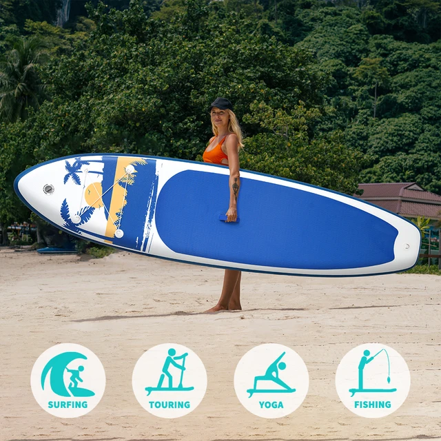 FUNWATER Inflatable Paddle Board Ultra-Light Stand-Up Paddle Board Surfboard for All Skill Levels With SUP Accessories 320-350cm