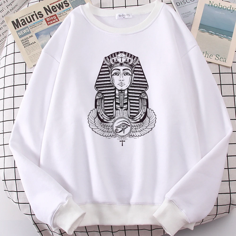 

Pharaoh Egypt Tutankhamun Sweatshirt Hoodies Print Mens Winter Hoodies Casual Hip Hop Fashion Fitness Streetwear